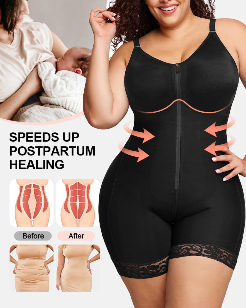 Curvelyn Tummy Control Postpartum Full Body Faja