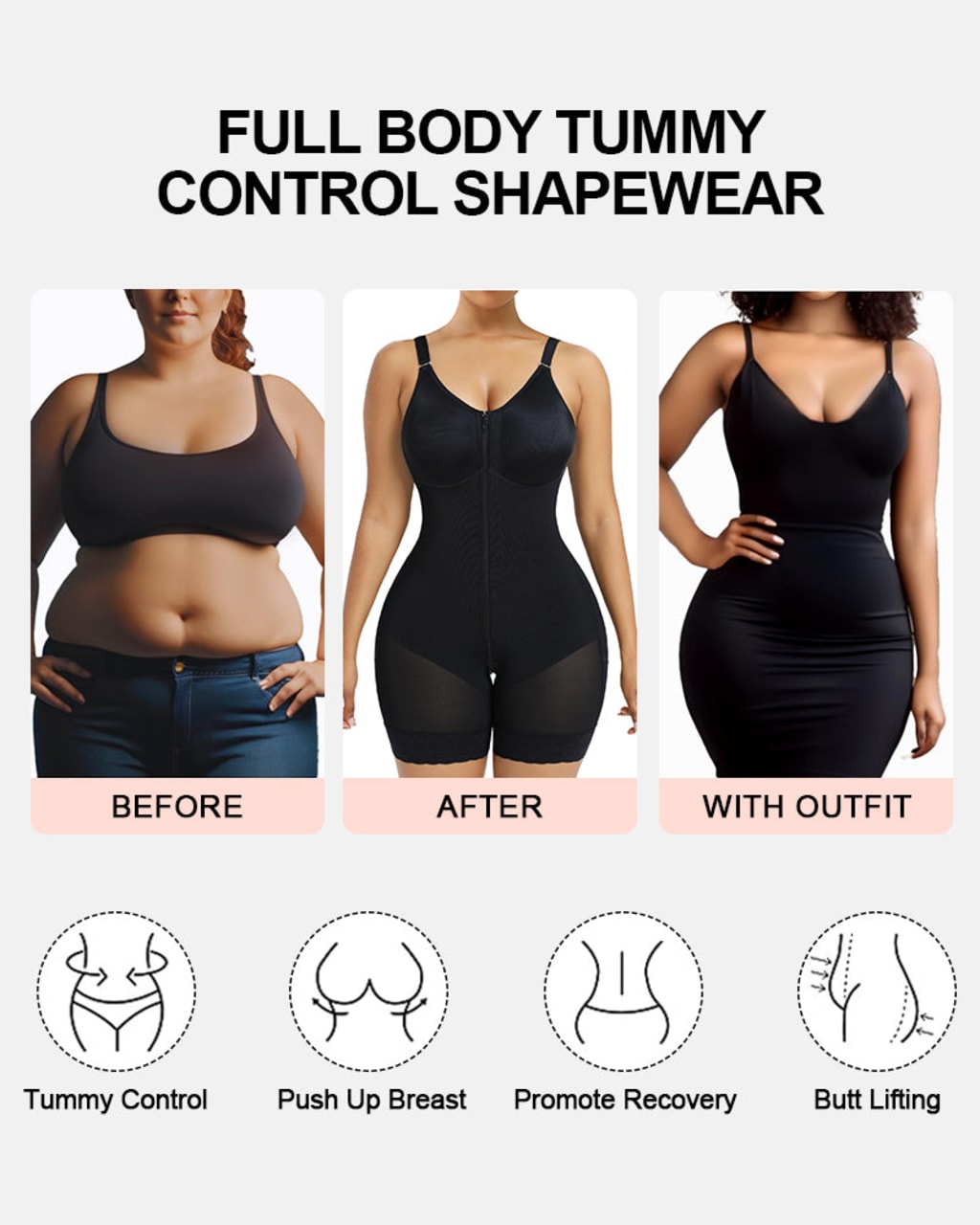 Curvelyn Tummy Control Postpartum Full Body Faja